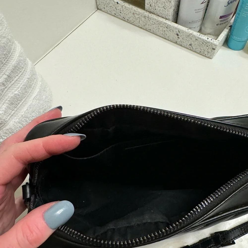 Yves Saint Laurent Black Quilted Leather Crossbody Bag
